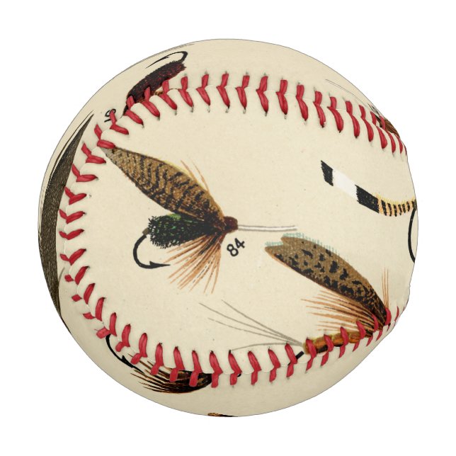 Vintage Forellenflüge Baseball (Vorderseite Links)