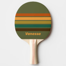 Vintage Forest Marsh Across Striping with Name Tischtennis Schläger