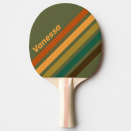 Vintage Forest Marsh Angled Striping with Name Tischtennis Schläger