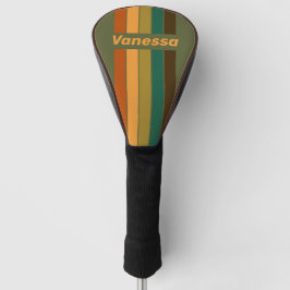 Vintage Forest Marsh Pin Striped with Name Golf Headcover