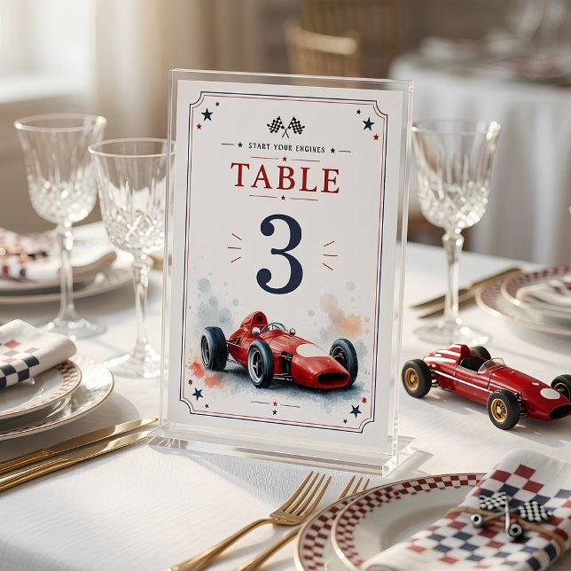 Vintage-Formel-Rennwagen  Tischnummer (Von Creator hochgeladen)