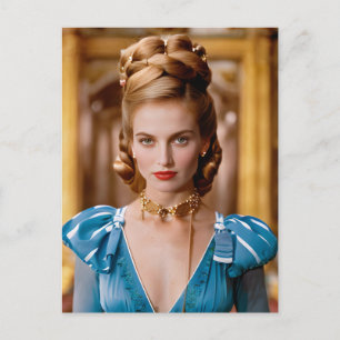 Vintage formelle blonde Frau Postkarte
