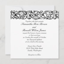 Vintage formelle Schwarz-Weiß-Hochzeit