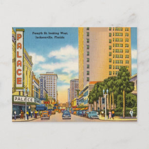 Vintage, Forsyth St, Jacksonville, Florida Postkarte