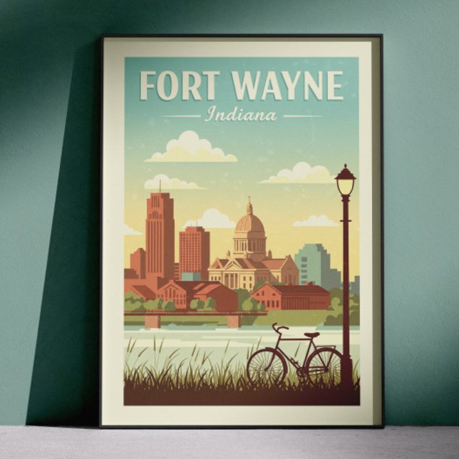 Vintage Fort Wayne Indiana Poster (Von Creator hochgeladen)