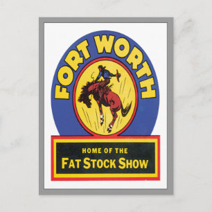Vintage Fort Worth, Texas Postkarte