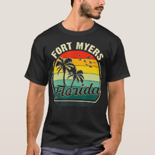 Vintage FortBeach Florida Sommerurlaub Sonnenunter T-Shirt
