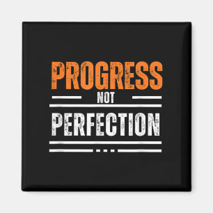 Vintage Fortschritt Nicht Perfektion Motivationssp Magnet