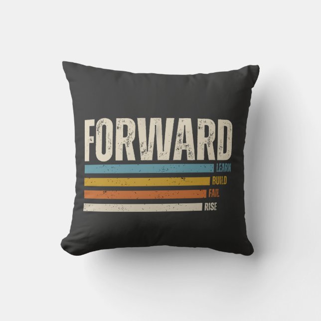 Vintage Forward T-Shirt Kissen (Vorderseite)