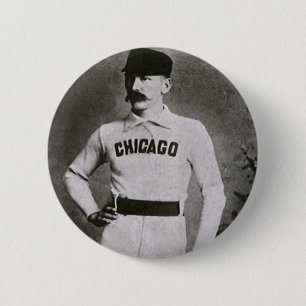 Vintage-Foto, Chicago Baseballspieler Button