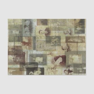 Vintage Foto-Collage Seidenpapier