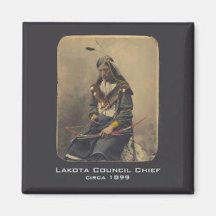 Vintage-Foto des indianischen Lakota-Häuptlings Magnet