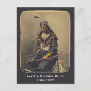 Vintage-Foto des Lakota-Indianerhäuptlings Postkarte