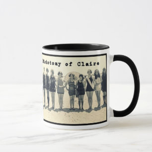 Vintage Foto"Dichotomie von Claire" Logo-Tasse Tasse