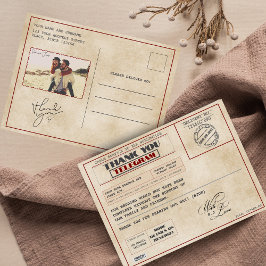 Vintage-Foto Editierbar Old-Fashioned Dankeschön Postkarte