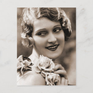 Vintage-Foto einer Flapperin (166) Postkarte