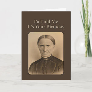 Vintage-Foto einer Frau zum Geburtstag mit Humor Karte