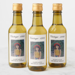 Vintage-Foto-Geburtstagsfeier-Mitbringsel Spaß Ret Weinetikett