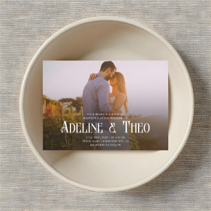 Vintage Foto-Hochzeit Einladung