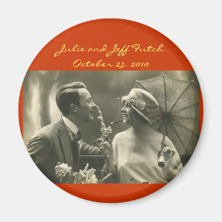 vintage Foto Hochzeitsmagnet Magnet