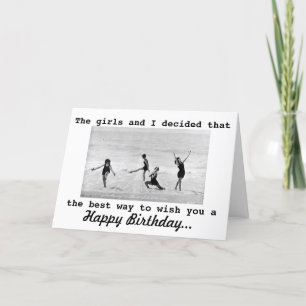 Vintage-Foto Interpretiver Tanz Mädchen Geburtstag Karte