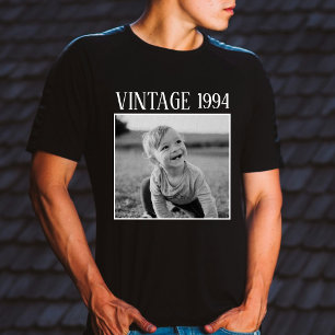 Vintage-Foto & Jahr Schwarz-Weiß-Geburtstag T-Shirt