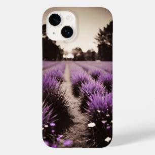 Vintage-Foto Lila Lavendelfeld und Gänseblümchen Case-Mate iPhone 14 Hülle
