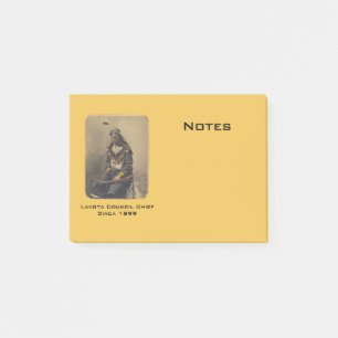 Vintage-Foto Native American Lakota Indianerhäuptl Post-it Klebezettel