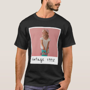 Vintage-Foto Nostalgischer Geburtstag Benutzerdefi T-Shirt