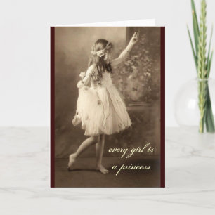 Vintage-Foto Prinzessin Tanz Grußkarte Karte