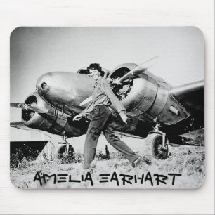 Vintage-Foto von Amelia Earhart Mousepad