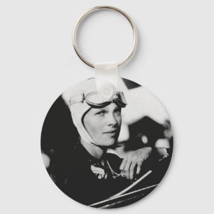 Vintage-Foto von Amelia Earhart Schlüsselanhänger