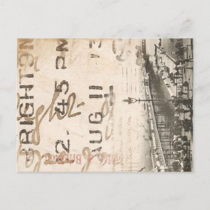 Vintage-Foto von Brighton Pier auf Postkarte