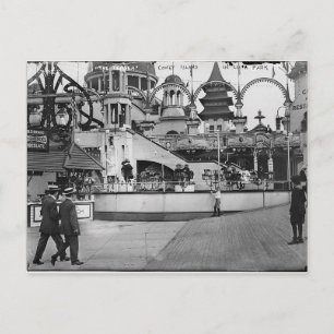 Vintage-Foto von Coney Island Postkarte