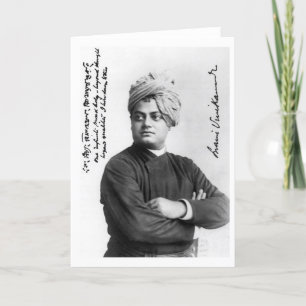 Vintage-Foto von Swami Vivekananda Amerika 1893 Karte