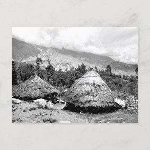 Vintage-Foto von Wohnstätten in Peru Postkarte