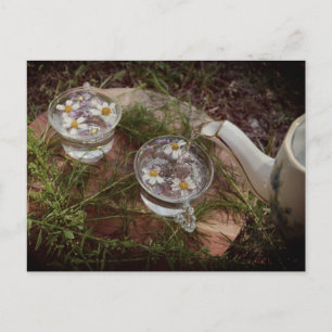Vintage-Foto Wildblumentee-Natur-Postkarte Postkarte