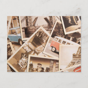 Vintage FotoCollage Postkarte