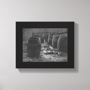 Vintage-Fotografie 1922 Schwarz-Weiß Leere Leinwanddruck