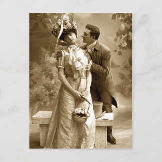 Vintage-Fotografie 2 Liebende Postkarte
