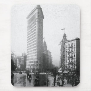 Vintage-Fotografie des Flatiron Building NYC Mousepad