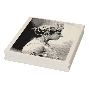 Vintage Fotografie-Gummikunst-Briefmarke Mata Hari Gummistempel