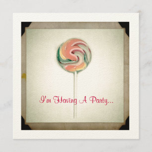 VINTAGE-FOTOGRAFIE LUTSCHER PARTY-EINLADUNG EINLADUNG