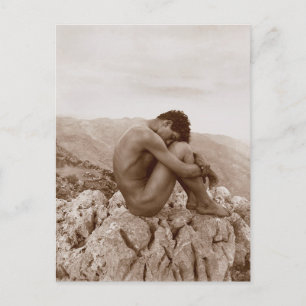 Vintage Fotografie Mann Wilhelm von Gloeden Postkarte