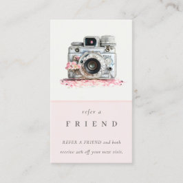 Vintage Fotografie mit Flora und Fauna Visitenkarte