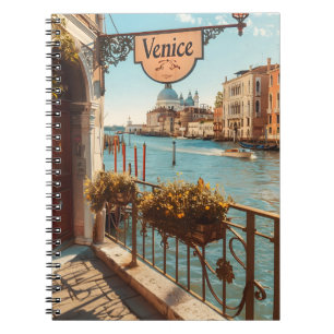 Vintage Fotografie von Venedig Notizblock