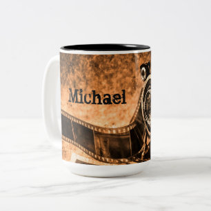 Vintage-Fotografie Zweifarben-Tasse Zweifarbige Tasse