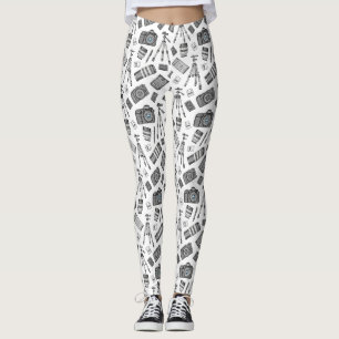 Vintage-Fotografieausrüstung-Muster Leggings
