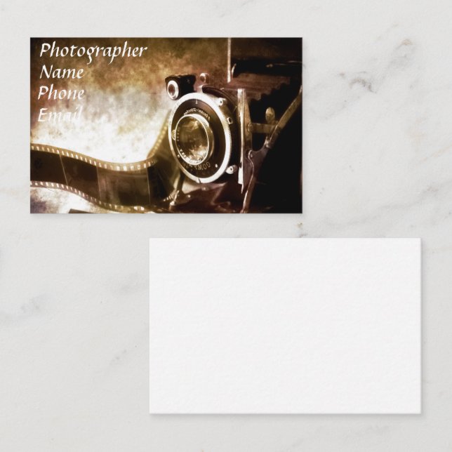 Vintage Fotografin Visitenkarte (Vorne/Hinten)