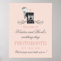 Vintage Fotokamera Blush-Hochzeitssymbol